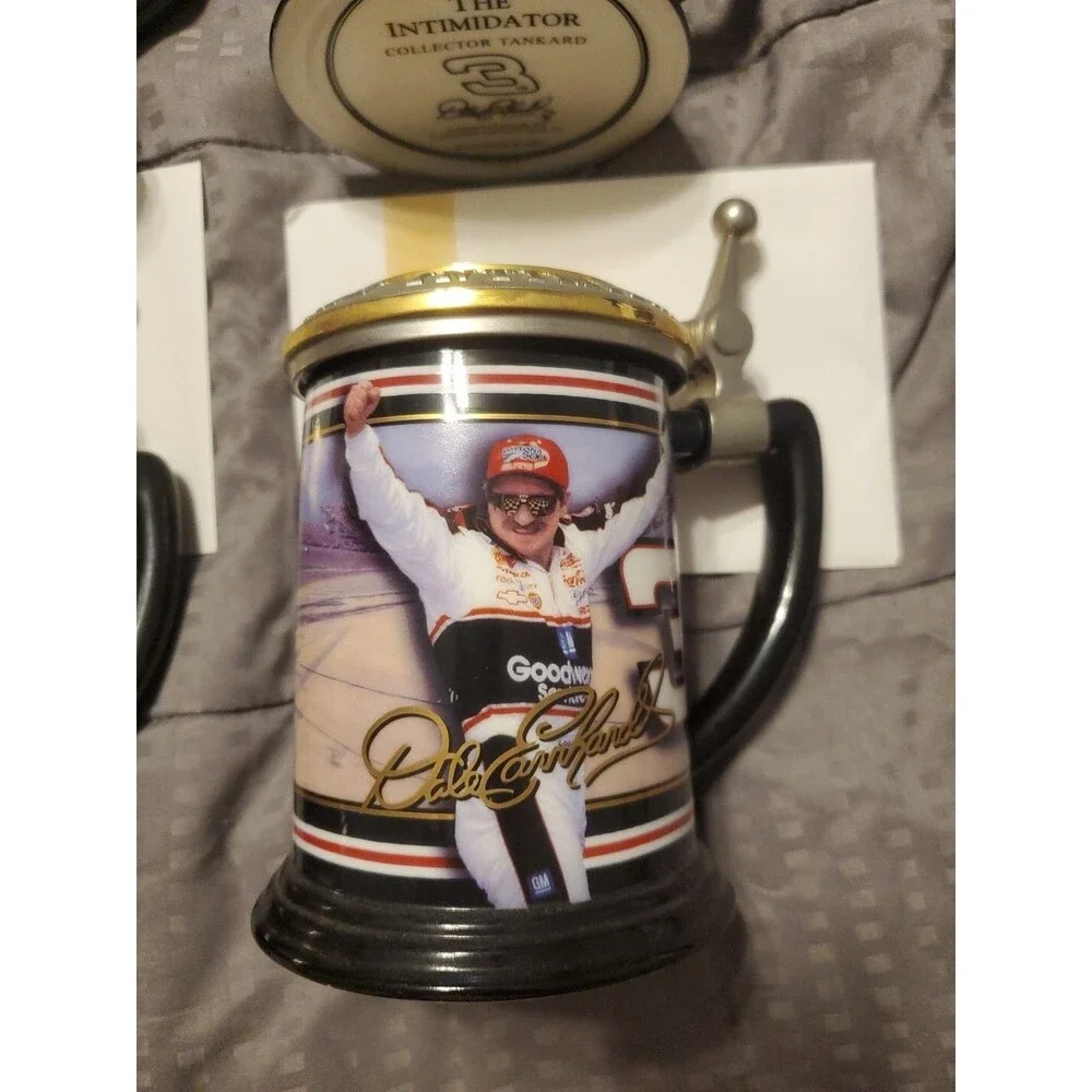 Vintage Dale Earnhardt The Franklin Mint Tankard , Lot Of 4 Mugs